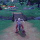 Riding a Koraidon toward a bridge.